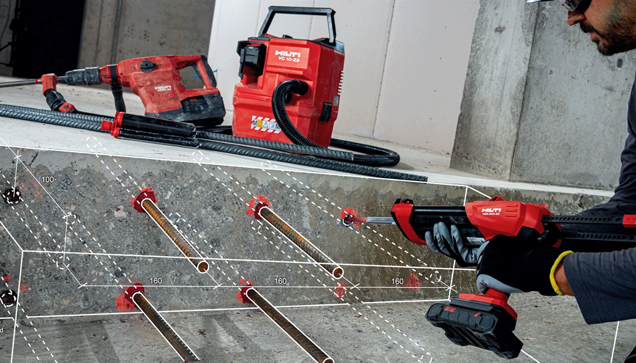 Hilti’s post-installed rebar solutions cover everything from design to testing
