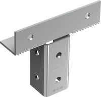 Conector de emenda em T MT-C-T/2 Nó para montagem das calhas de escora em uma forma em T