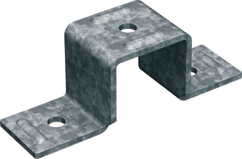 União em U MT-CC-70 OC Grampo para conexão cruzada de uma viga MT a outra calha/viga, para uso externo com poluição baixa