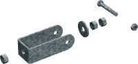 Conector de barra roscada para vãos longos MT-FTR-LS OC Conector de calhas de instalação com revestimento resistente à corrosão para contraventamento de estruturas de suporte modulares com vãos mais longos em espaços exteriores com baixo teor de poluição