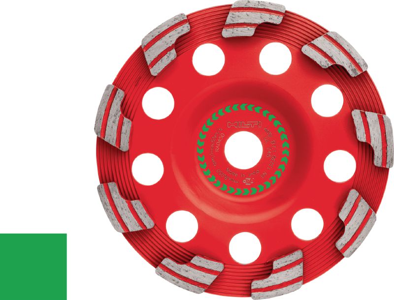 SPX Coroa diamantada abrasiva (para DG/DGH 150) Coroa diamantada suprema para a rebarbadora diamantada DG/DGH 150, para desbaste de concreto verde e abrasivo