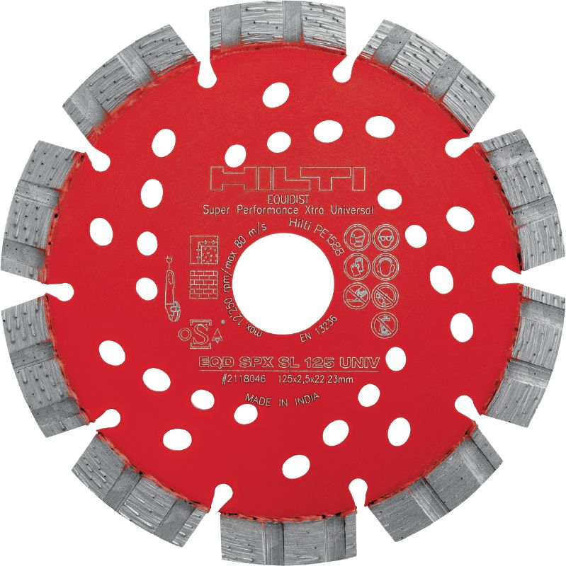 Lâmina diamantada Universal SPX-SL A lâmina diamantada definitiva com tecnologia Equidist para corte reto em materiais base diferentes