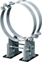 MP-PS 4-2 Estribo Estribos quádruplos ajustáveis com revestimento exterior para fixar tubos com -610 mm (de 8 a 24) de diâmetro em materiais base variados em ambientes moderadamente corrosivos