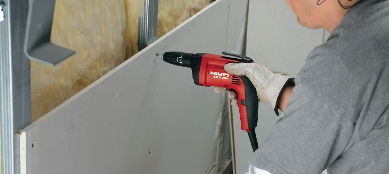 SD 5000 Parafusadeira para gesso cartonado Aparafusadeira de gesso acartonado com fio de conexão à rede elétrica com 5.000 rpm para aplicações de gesso acartonado Aplicações 1