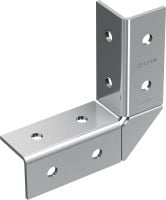 Conector de ângulo MT-C-LL2 Conector alongado, de ângulo reto, para montagem das estruturas da calha de escora