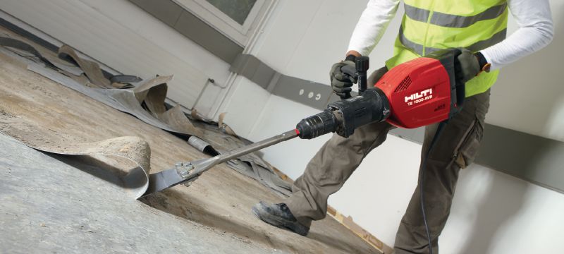 TE-S FS Raspadores de pisos Ponteiros raspadores de pisos TE-S ultra afiados para remover pavimentos e revestimentos de pisos com ferramentas de demolição Aplicações 1