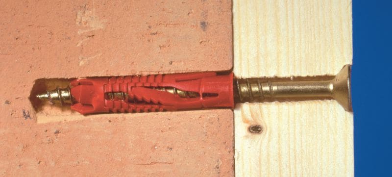 Bucha de plástico HUD -1 Plugues de parede de plástico econômicos universais para fixação de resistência leve a paredes ocas e maciças Aplicações 1