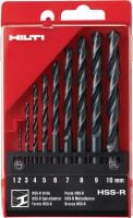 HSS-R Conjunto de brocas Broca básica HSS laminado para fazer furos de pequeno diâmetro em metal, cumpre a norma DIN 338