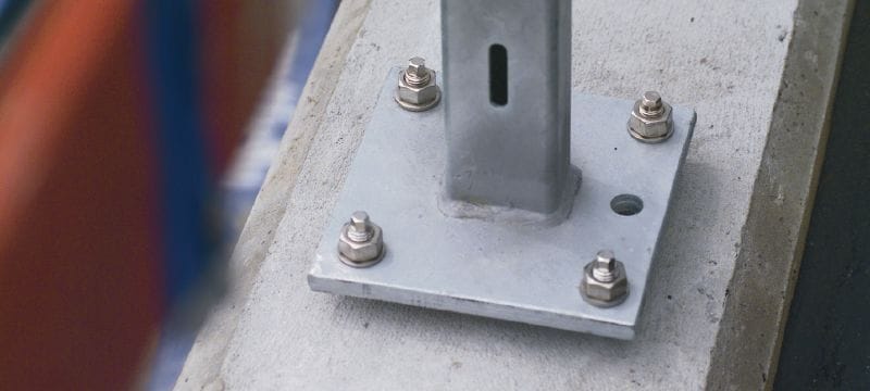 HVU-TZ Cápsula de ancoragem Ampola química intumescente de máximo desempenho para fixações em betão com cargas dinâmicas Aplicações 1