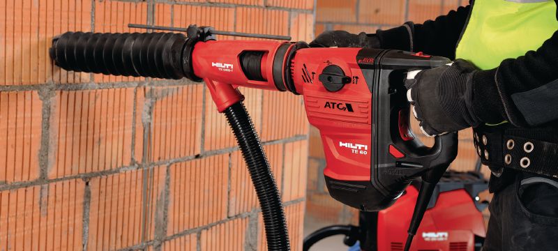 TE DRS-Y Sistema de remoção de pó Sistema de aspiração para perfuração e cinzelamento de betão com martelos perfuradores Hilti SDS Max (TE-Y) Aplicações 1