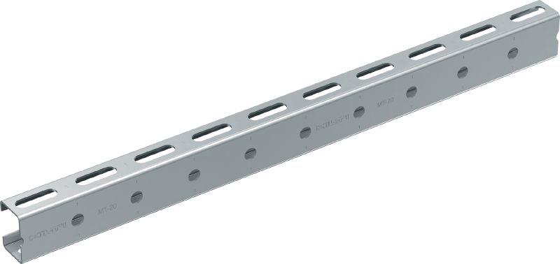 Perfil MT-20 Calha de perfil leve para trapézios, para uso interno