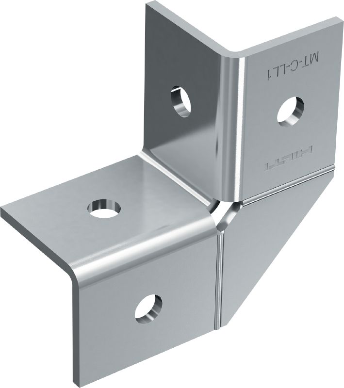 Conector de ângulo MT-C-LL1 Conector de ângulo reto para montagem das estruturas da calha de escora