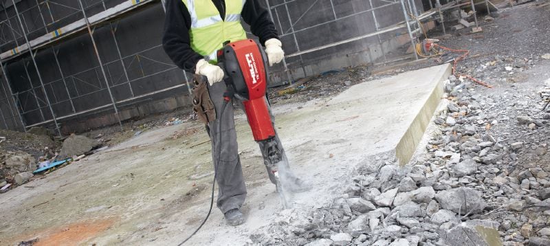 Martelo pneumático elétrico reforçado TE 3000-AVR Martelo pneumático elétrico Hex 28 excepcionalmente poderoso para demolição de piso de concreto reforçado Aplicações 1