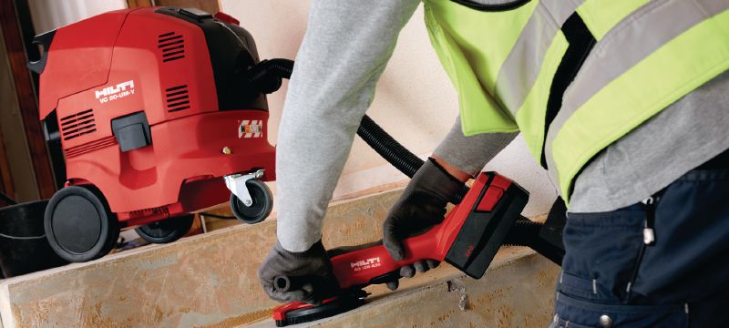 AG 125-A36 Desbastadora a bateria Desbastador poderoso a bateria de 36V (sem escovas) para corte e desbaste com discos de até 125 mm Aplicações 1