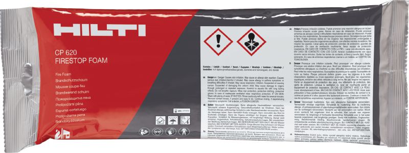 Espuma corta-fogo CP 620 Espuma rígida e de endurecimento rápido com excelente resistência à água para a ajudar a criar uma barreira contra fogo, fumaça e umidade ao redor de penetrações de cabos e mistas