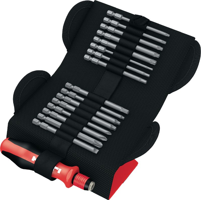 S-BS Conjunto de parafusadoras manuais Chave de fendas manual em bolsa com brocas substituíveis para fixação manual de parafusos