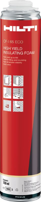 CF-I 65 ECO Espuma isolante de alto rendimento Espuma isolante multifunções de alto rendimento para aumentar a produtividade num vasto leque de temperaturas