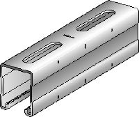 MQ-52-R calha Calha de escora MQ com 52 mm de altura em aço inoxidável (A4) para aplicações médias/pesadas