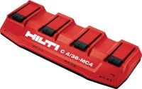 C4/36-MC4 Carregador multi-bay Carregador multi-voltagem, multi-compartimento para todas as baterias de íons de lítio da Hilti