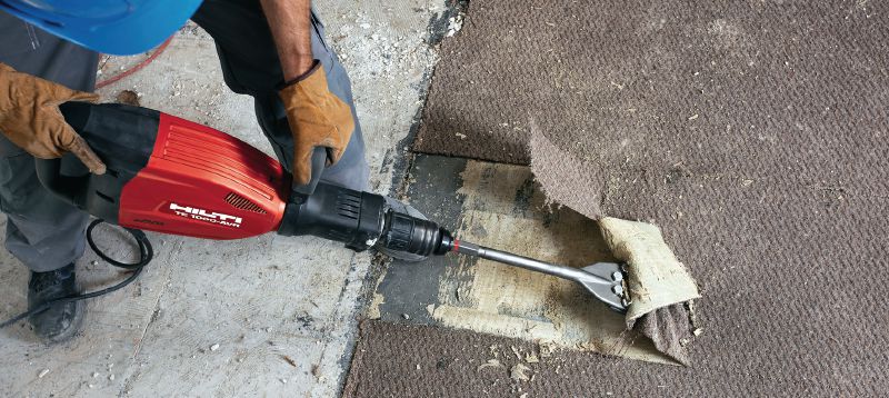TE-S FS Raspadores de pisos Ponteiros raspadores de pisos TE-S ultra afiados para remover pavimentos e revestimentos de pisos com ferramentas de demolição Aplicações 1