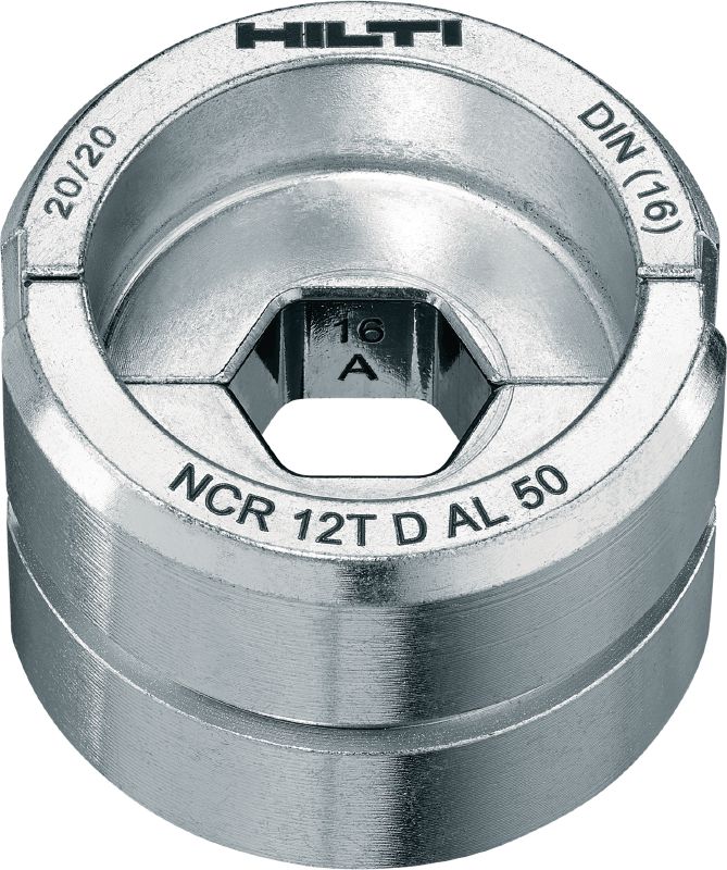 12T DIN matriz para alumínio Matrizes DIN de 12 toneladas para terminais de alumínio e conectores de até 300 mm²
