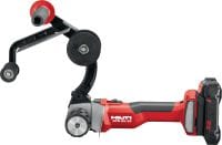 GTB 6X-22 Lixadeira de cinto de tubo a bateria Lixadora de correia tubular a bateria de velocidade variável com desempenho aprimorado e tempo de funcionamento da bateria para rebarbação e acabamento de metais tubulares (plataforma à bateria Nuron)