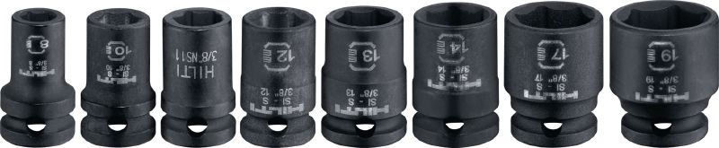SI-S 3/8 Soquete de impacto curto Soquete de impacto curto de 3/8 (polegada) para apertar parafusos e ancoragens