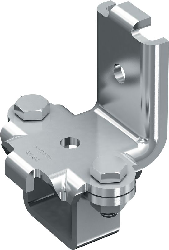 Suporte em l sísmico MT-S-L 40 Suporte em l para montagem das estruturas da calha de escora MT-40 suportadas em zonas sísmicas