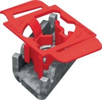 Porca de calha Twist-Lock MT-TL OC Porca para fixação de meio em calhas de escora MT, para uso externo com poluição baixa