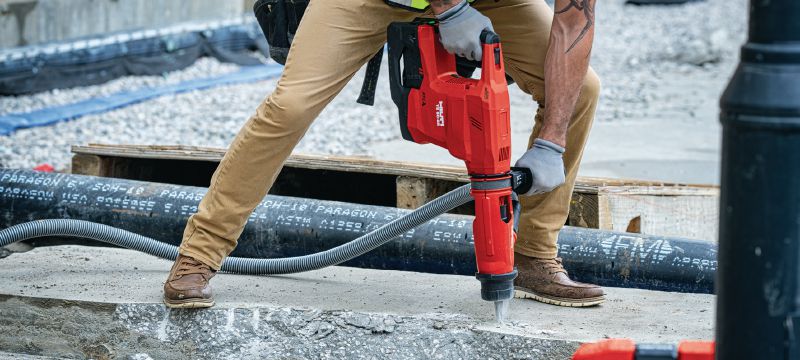 TE 60-22 Martelete a bateria Martelo perfurador SDS Max (TE-Y) potente e a bateria com redução ativa da vibração e ATC (Controle ativo de torque) para perfuração em concreto de ancoragem para cargas pesadas e cinzelamento (Nuron) Aplicações 1