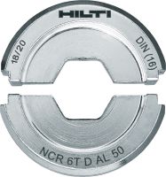6T DIN matriz para alumínio Molde DIN de 6t para terminais/bornes e ligadores de alumínio até 300 mm²