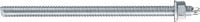 HAS-U 8.8 Barra roscada Barra roscada de alto desempenho para ancoragem de ampola e híbrida/epóxi injetável no concreto e em alvenaria (aço carbono 8.8)