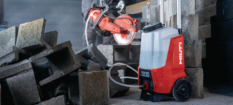 DWP 15-22 Tanque de água Tanque de alimentação de água alimentado a bateria para corte úmido/perfuração (Nuron Plataforma à bateria) Aplicações 1