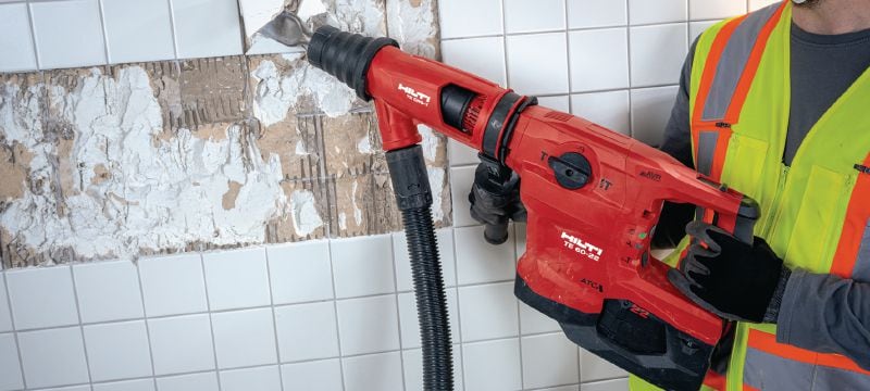 TE 60-22 Martelete a bateria Martelo perfurador SDS Max (TE-Y) potente e a bateria com redução ativa da vibração e ATC (Controle ativo de torque) para perfuração em concreto de ancoragem para cargas pesadas e cinzelamento (Nuron) Aplicações 1