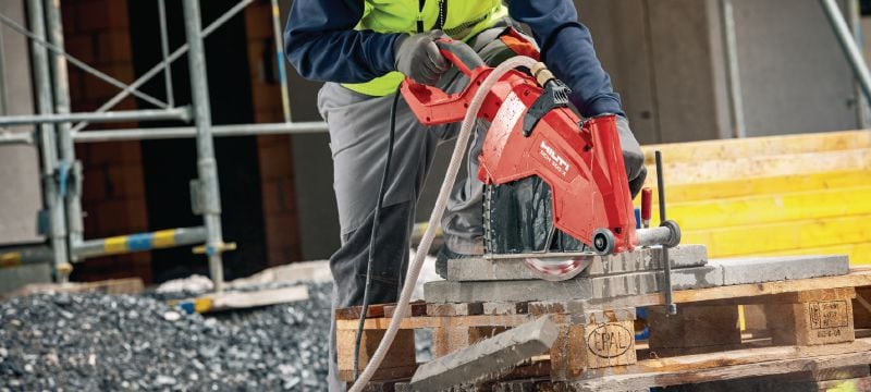 DCH 300-X Cortador elétrico Ferramenta elétrica portátil de corte diamantado seco e molhado – profundidade de corte até 120 mm com discos de 305 mm Aplicações 1