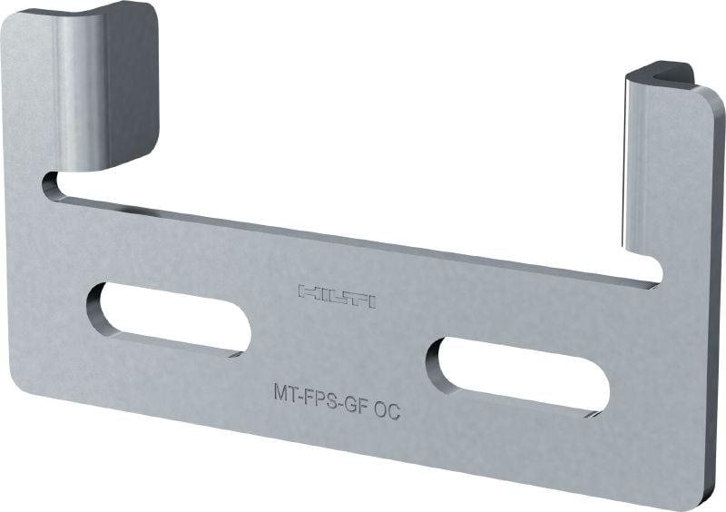 Guia de estribo de tubos MT-FPS-G Suporte orientador ajustável para fixar bases de calha para abraçadeiras MP-PS às vigas modulares Hilti MT