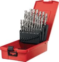 HSS-G Conjunto de brocas Broca premium em aço para corte rápido (HSS) afiada com precisão para fazer furos de pequeno diâmetro em metal, conforme a DIN 338