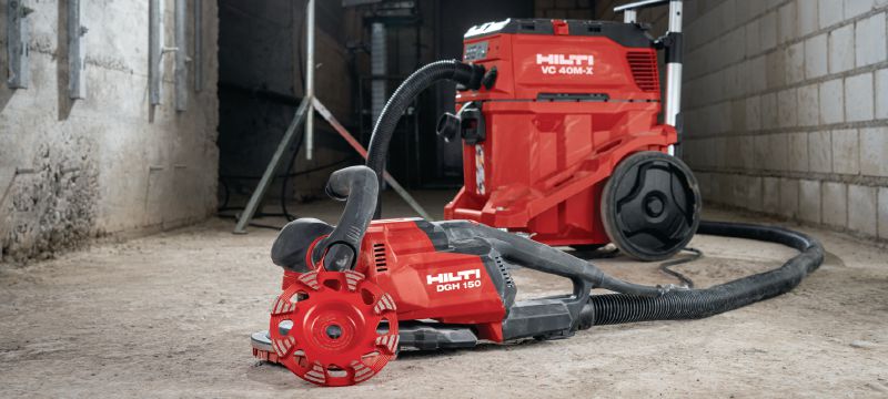 DGH 150 Esmerilhadeira de concreto Lixadeira esmerilhadeira de concreto para alta resistência, desbaste, asperização de concreto e remoção de pintura e revestimentos Aplicações 1