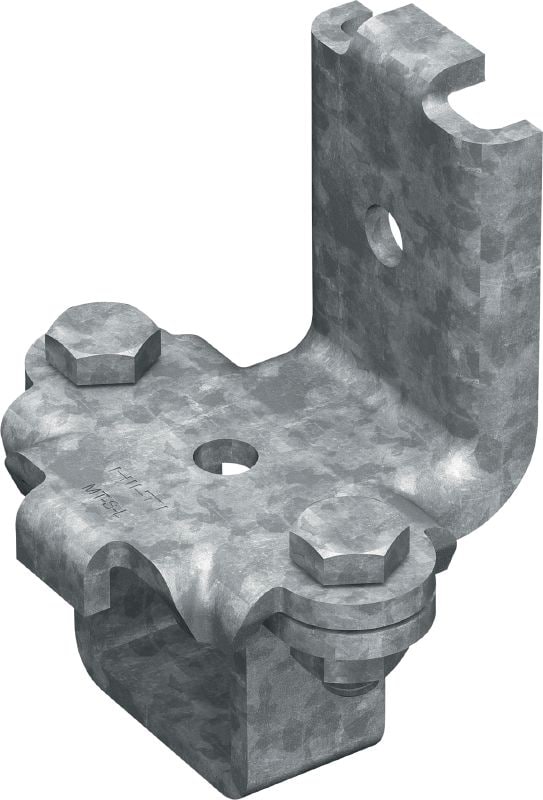 Suporte em l sísmico MT-S-L 40 OC Suporte em l para montagem das estruturas da calha de escora MT-40 suportada em zonas sísmicas, para uso exterior com poluição baixa