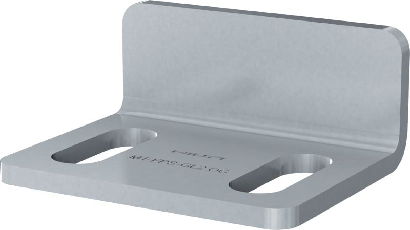 Guia de estribo de tubos MT-FPS-G Suporte orientador ajustável para fixar bases de calha para abraçadeiras MP-PS às vigas modulares Hilti MT