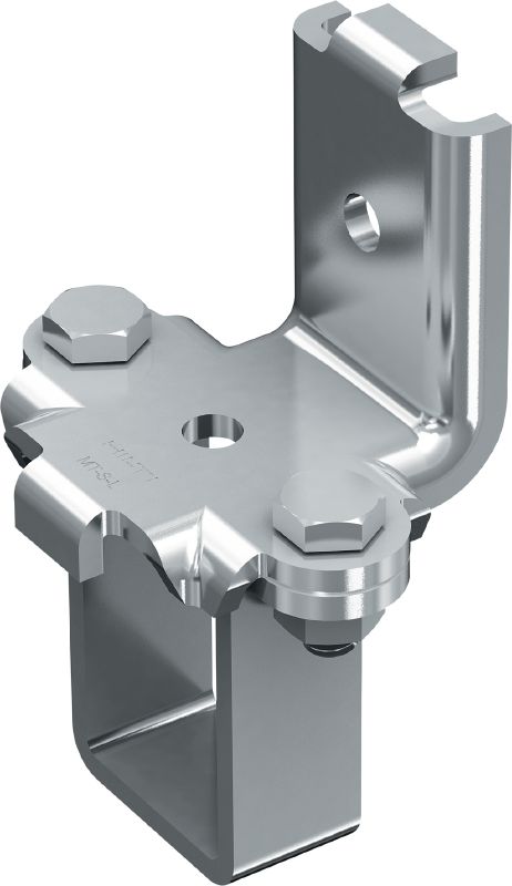 Suporte em l sísmico MT-S-L 60 Suporte em l para montagem das estruturas da calha de escora MT-60 suportadas em zonas sísmicas