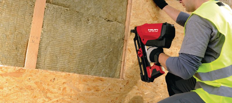 GX-WF Pregos com perfil galvanizados Prego para esquadrias perfilado galvanizado para fixar madeira em betão com a pistola de pregos GX 90-WF Aplicações 1