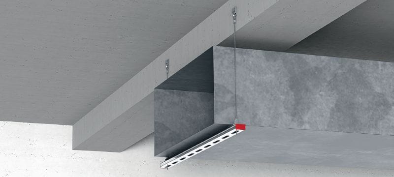 MW-C abraçadeira de teto Grampo de laço multifuncional para fixação dos sistemas de suspensão por cabo de aço MW em qualquer superfície vertical, horizontal ou inclinada Aplicações 1