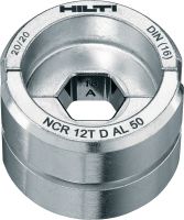 12T DIN matriz para alumínio Matrizes DIN de 12 toneladas para terminais de alumínio e conectores de até 300 mm²