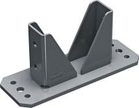 Placa de base de malha MT-B-O2B 60D OC Conector base para fixação da calha de escora dupla MT-60D em concreto em ambientes externos, de poluição baixa