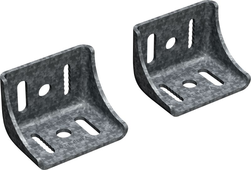 Conector parede a parede MT-EDB (laço laminado a quente) Placa de base ajustável de ancoragem para cargas pesadas para conectar horizontalmente uma viga MT entre duas paredes paralelas