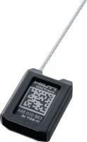 AI T35-H Etiqueta de patrimônio Guia de alumínio muito robusta com fio metálico para equipamentos expostos ao uso pesado