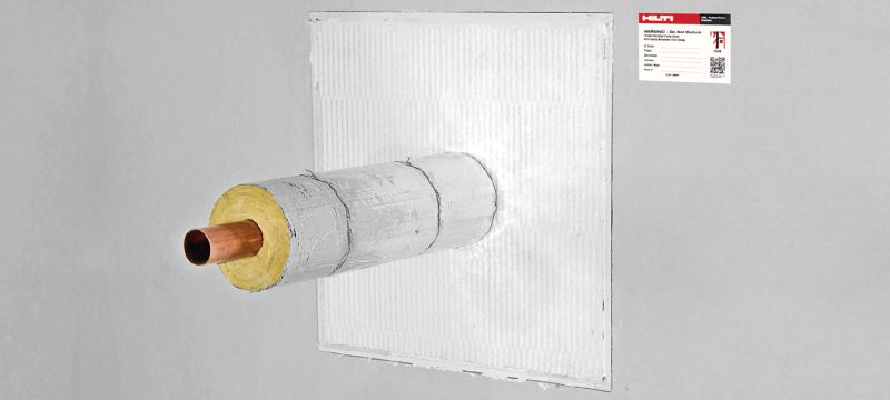 CP 670 Revestimento de placa corta-fogo Sistema de revestimento corta-fogo para placas minerais com um amplo leque de homologações para selagem de médias a grandes aberturas Aplicações 1
