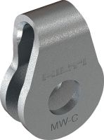 MW-C abraçadeira de teto Grampo de laço multifuncional para fixação dos sistemas de suspensão por cabo de aço MW em qualquer superfície vertical, horizontal ou inclinada