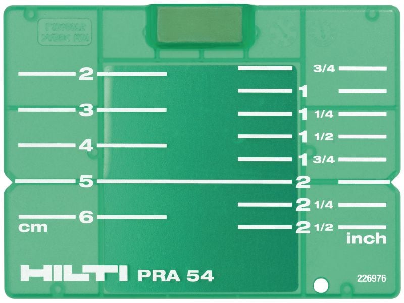 Placa alvo PRA 54 (CM/IN) 